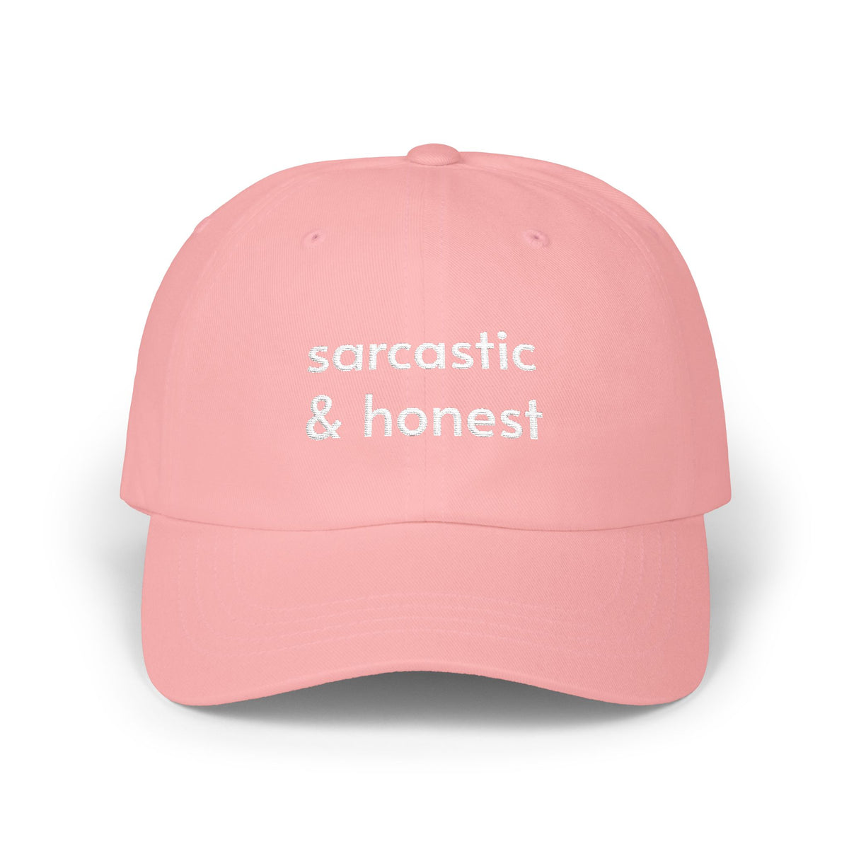 Sarcastic & Honest Hat, Funny Graphic Embroidered Dad Cap, Cute Y2K Aesthetic Unisex Headwear