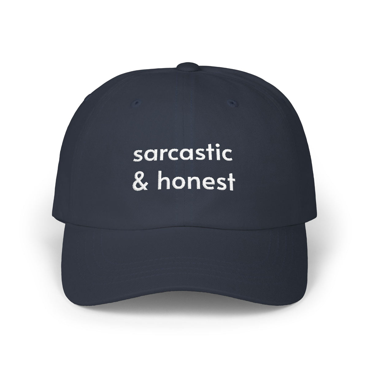 Sarcastic & Honest Hat, Funny Graphic Embroidered Dad Cap, Cute Y2K Aesthetic Unisex Headwear