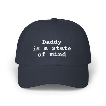 Daddy Is A State Of Mind Hat, Funny Graphic Embroidered Dad Cap, Cute Y2K Aesthetic Unisex Headwear