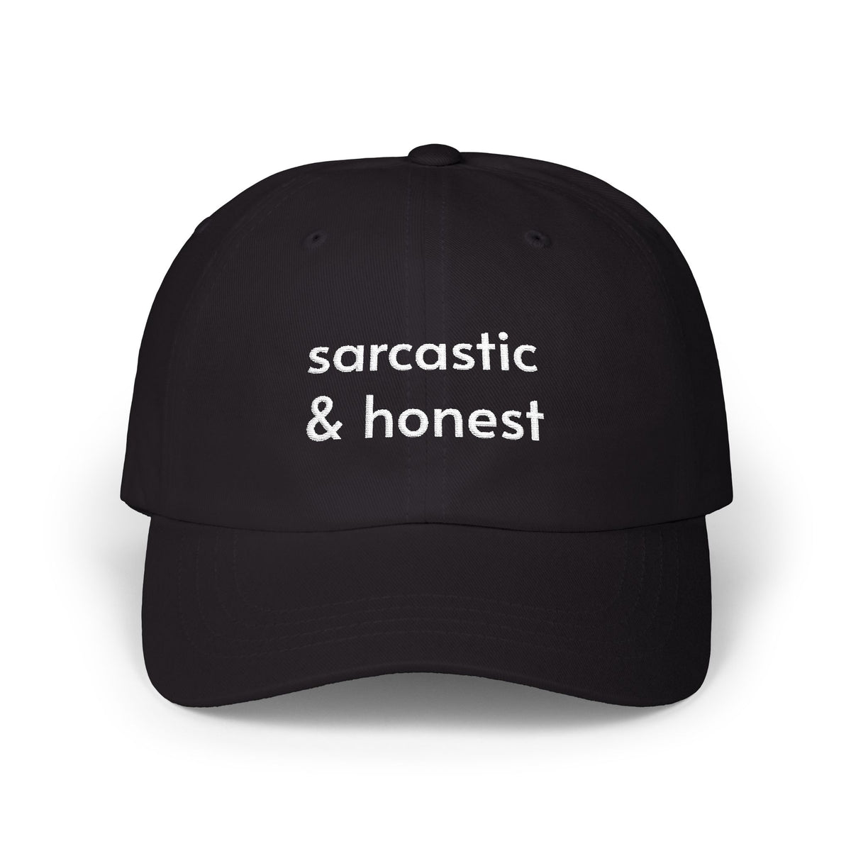 Sarcastic & Honest Hat, Funny Graphic Embroidered Dad Cap, Cute Y2K Aesthetic Unisex Headwear