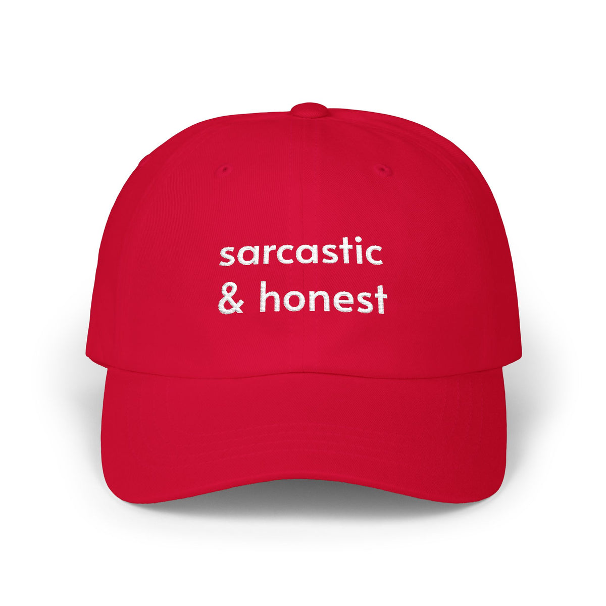 Sarcastic & Honest Hat, Funny Graphic Embroidered Dad Cap, Cute Y2K Aesthetic Unisex Headwear