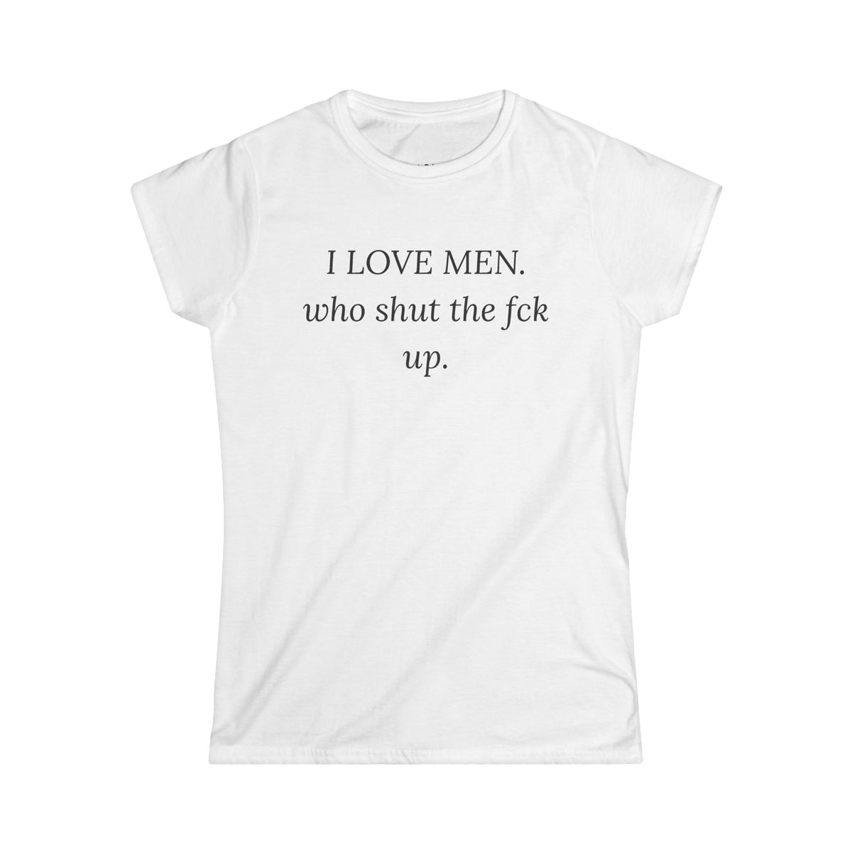 I Love Men Who Shut The Fck Up Shirt, Y2K Coquette Aesthetic Baby Tee, Sarcastic Women's T-Shirt, Funny Graphic Tee Trendy