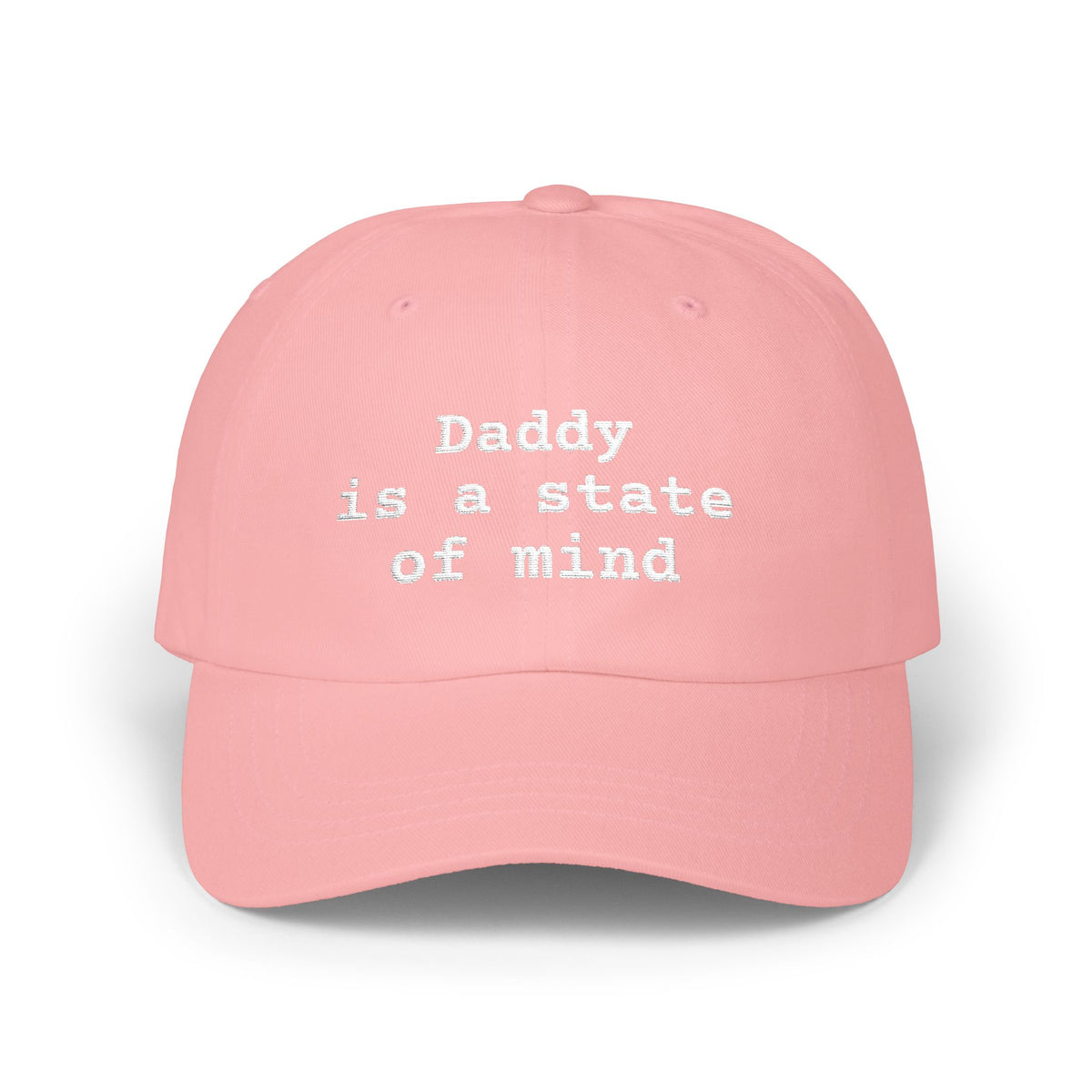Daddy Is A State Of Mind Hat, Funny Graphic Embroidered Dad Cap, Cute Y2K Aesthetic Unisex Headwear