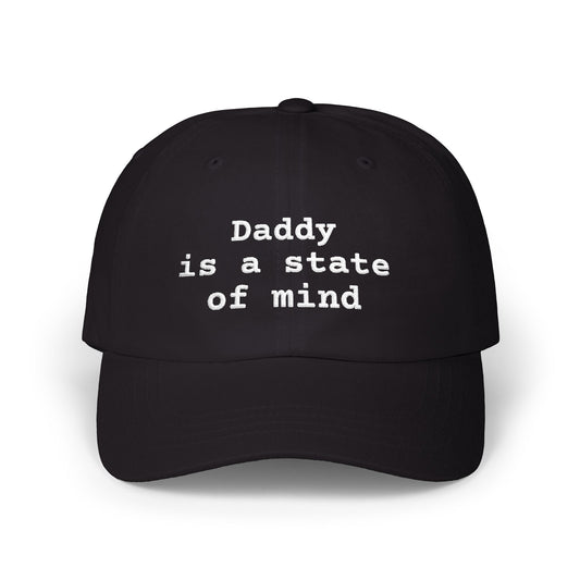Daddy Is A State Of Mind Hat, Funny Graphic Embroidered Dad Cap, Cute Y2K Aesthetic Unisex Headwear